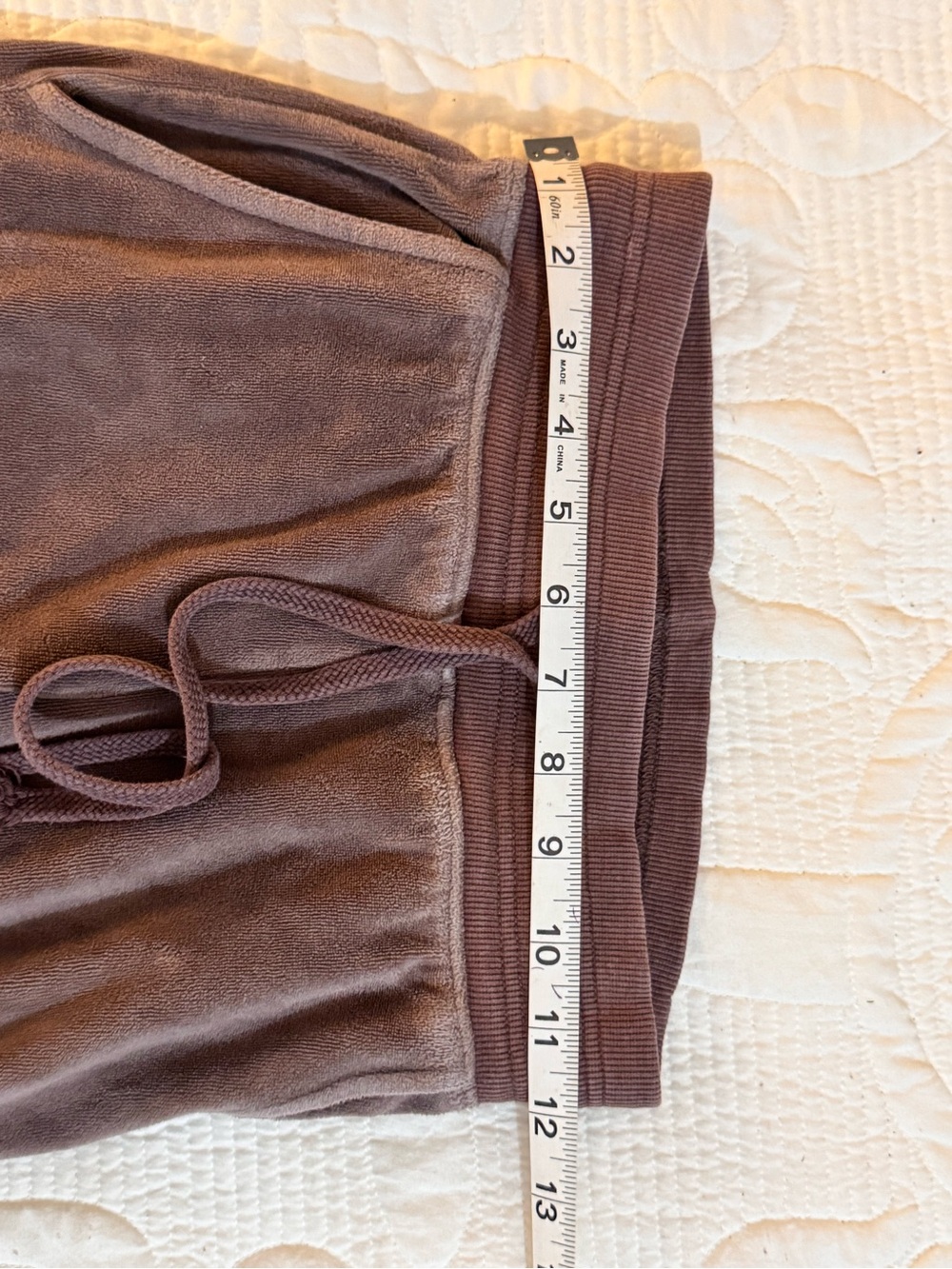 aerie Brown Velour Flared pants with Drawstring - Picture 4 of 4